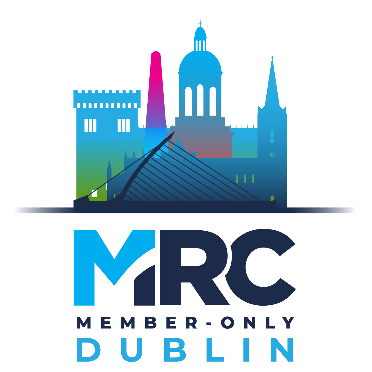 MRC Member-Only Dublin event logo featuring a stylized Dublin skyline above the MRC logo.